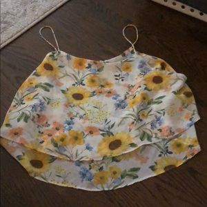 Forever 21 Floral flowey crop top